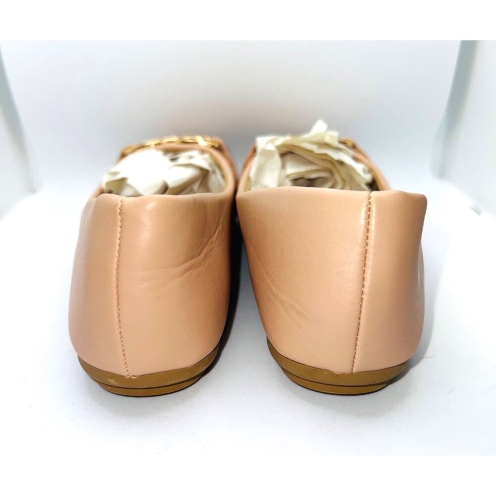 Top Moda Lt Pink Loafers With Gold Buckle Accent & Textured Non-Slip Sole Size 7 - Picture 3 of 4
